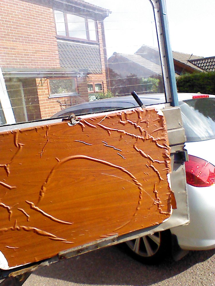 Table on door